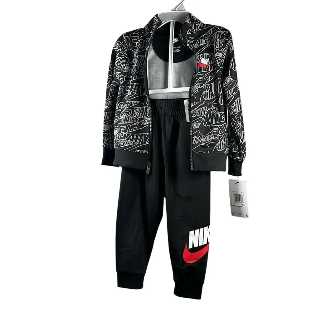 Nike Futura Allover Print Tracksuit 2-Piece Set - Black 2T
